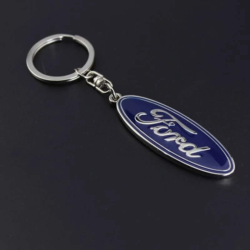 1 pcs metal long chain car styling for Ford badge key ring 4s shop auto accessories keychain man woman Business gift Pendant | Украшения и
