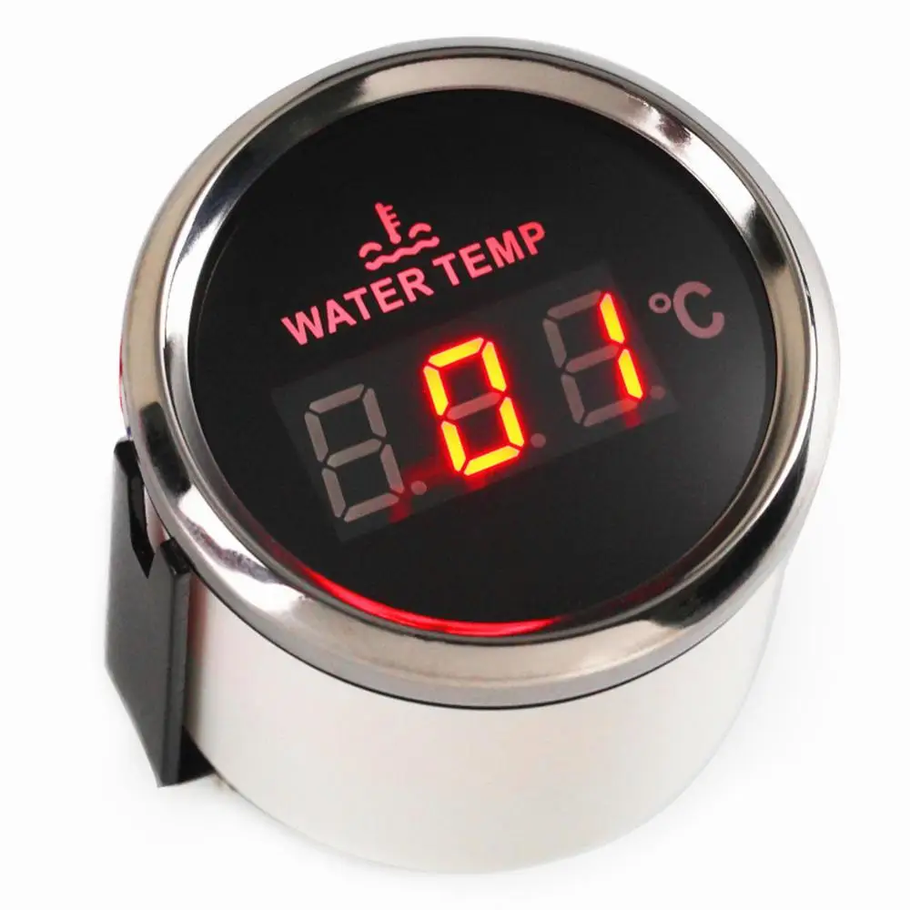 Автоматический цифровой измеритель температуры воды черный с красной