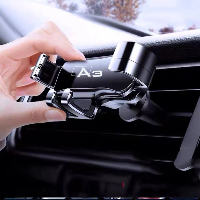 Автомобильные аксессуары для Audi A3 A4 A5 A6 A7 A8: металлический держатель для телефона и поддержка навигации в автомобиле.