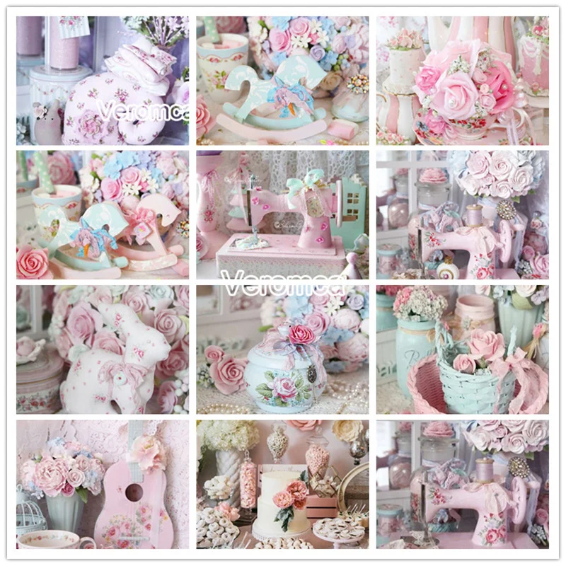 Набор для вышивки крестиком «сделай сам», мультяшная картина из розовых страз, чашка 5D, Детская Алмазная вышивка, Настенный декор, подарок для детей