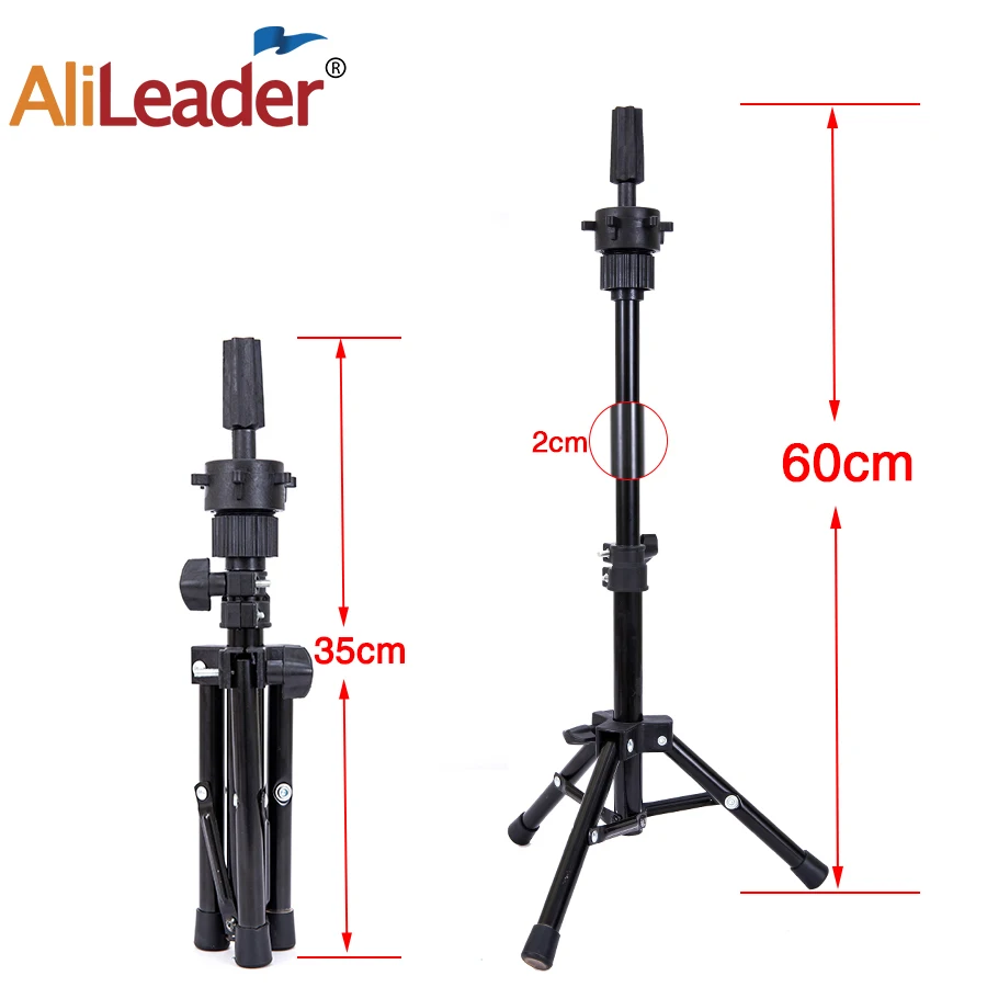 

Alileader Cheap Wig Stand Tripod Model Head Stand Adjustable Wig Stand Tripod For Training Mannequin Head With T-Pins Wig Cap