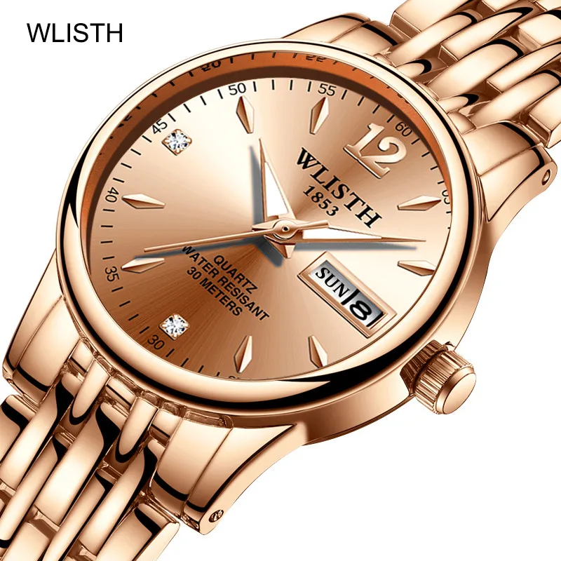 2020 хит продаж шикарные модные женские часы из розового золота с бриллиантами для