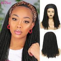 hanne long black headband dreadlock wig synthetic soft faux locs wigs braiding crochet twist hair wigs for black womenmen