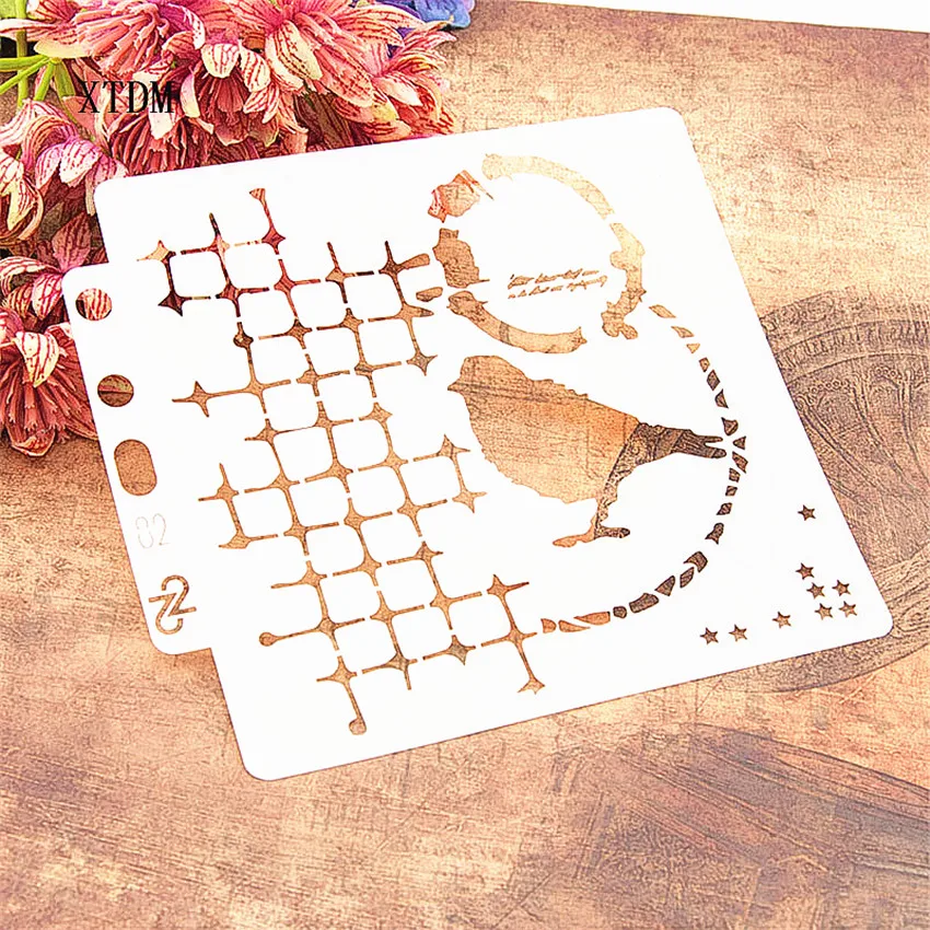 

Sparrow plastic mold shield DIY cake scrapbook stencils hollow Embellishments printing lace ruler Valentine's Day
