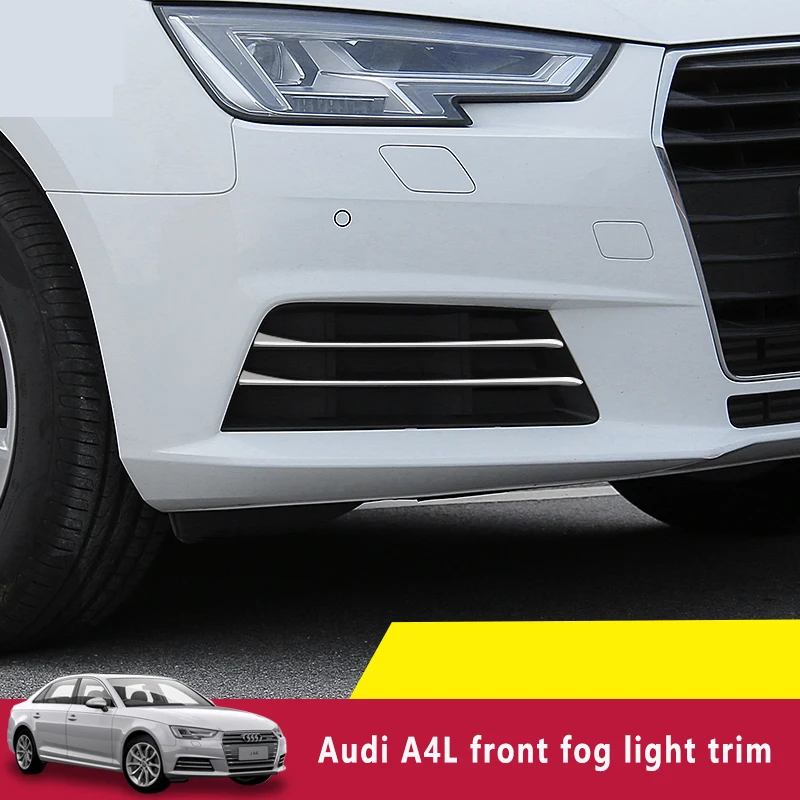 

Suitable for 17-18 Audi A4L front fog light bright bar Modified front net fog lamp decoration accessories