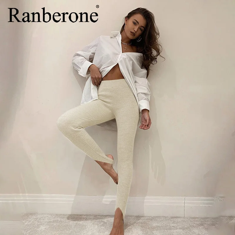 Fitness Female Full Length Legging Sports Leggings Step On Foot Fitness Yoga Pants Running Tights Pants High Elasticity