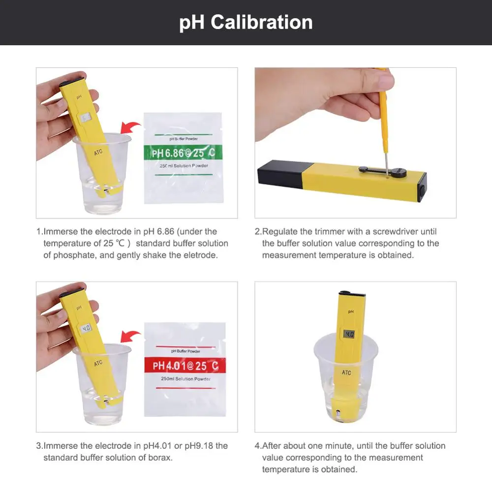 Портативный Цифровой TDS измеритель yieryi + PH метр с ATC тестером качества воды и
