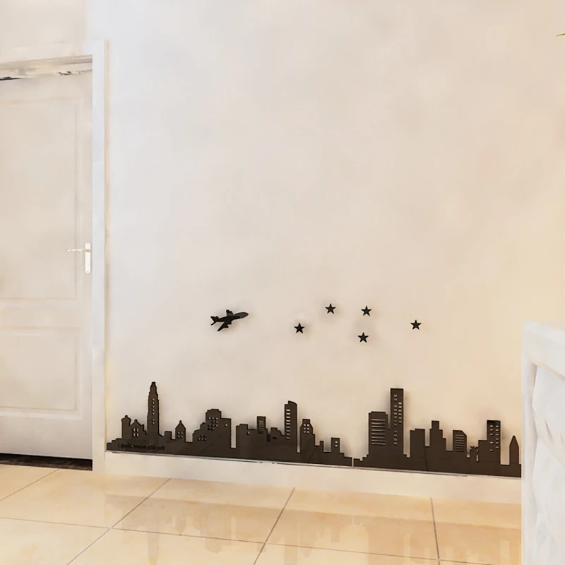 Новое поступление городские светильники акриловые настенные наклейки для