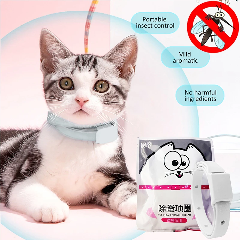 

Mosquito Repellent Adjustable Pet Collar for Flea Pest Control Protect Repel Rubber Necklace Pet Flea Killer Flea Removal Collar