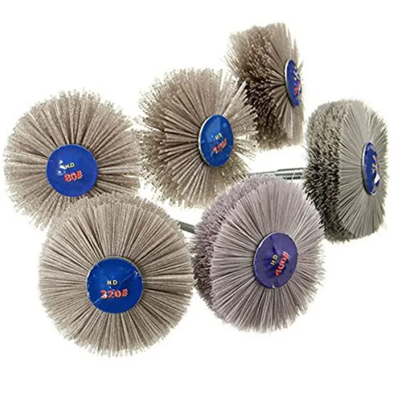 

80-600 Grit Abrasive Nylon Wheel Brush Woodworking Polishing Grindering Wheel