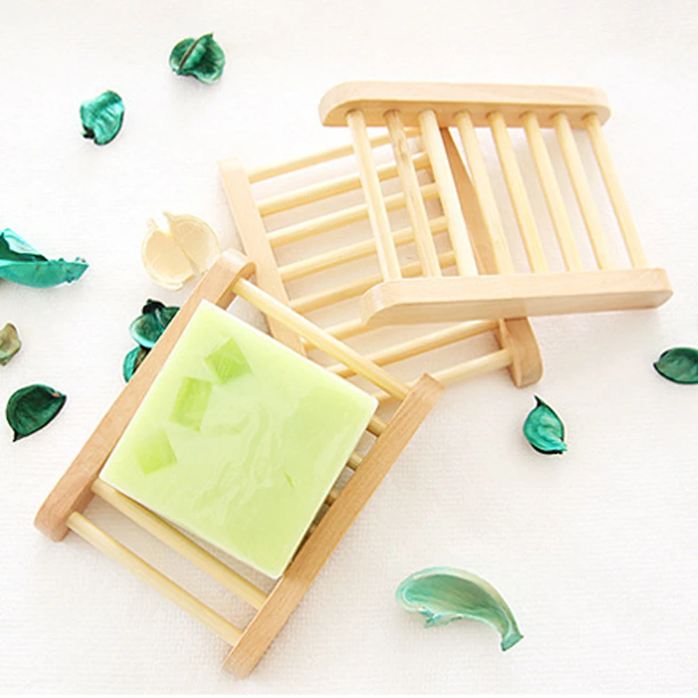 Бамбуковый Деревянный чехол для мыльницы держатель душа контейнер хранения