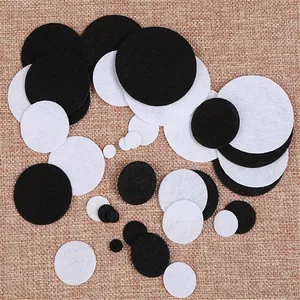 Шерстяная кукла из фетра, 100 шт., ручной работы, с цветами, листьями, Рождественский фетровый головной убор, аксессуары для шитья ткани