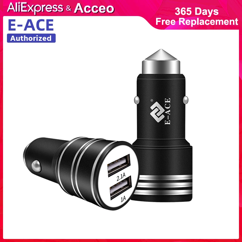 ACCEO Z12 автомобильное зарядное устройство двойное USB для Мобильный телефон планшет