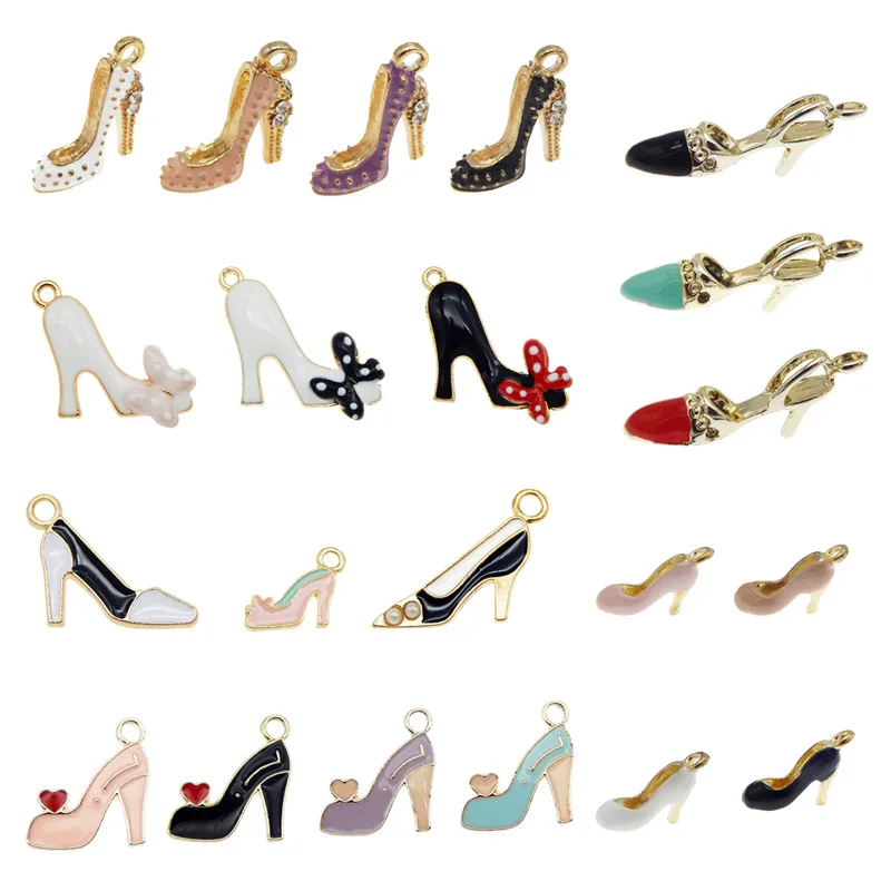 Микс 20 шт. обувь на высоком каблуке Модные женские ювелирные изделия Аксессуары