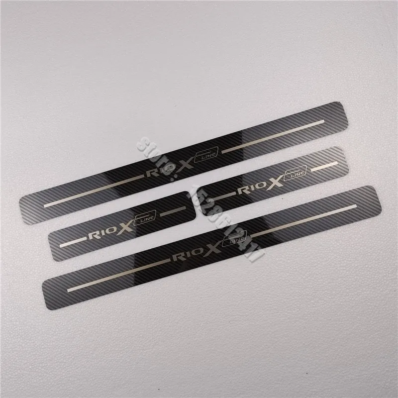 

for Kia Rio X Line X-Line 3 2017-2020 Door Sill Scuff Plate Guard Stainless Steel Kick Pedal Sticker Car Styling Accessories