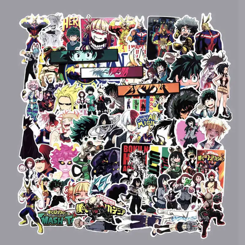 

70Pcs My Hero Academia Suitcase Stickers Laptop Skateboard Izuku Midoriya All Might Boku No Hero Academia Anime Character Decals