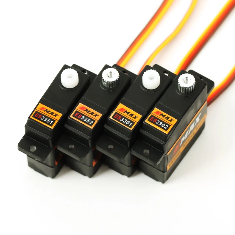 4 шт./лот EMAX ES3301 ES3302 ES3351 ES3352 9 мм микро цифровой аналоговый сервопривод для планера RC