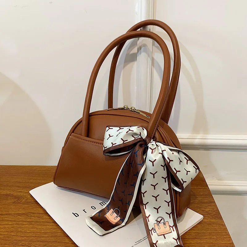 

Brand Women's Bag Luxury Designer Handbags For Women Solid Simple Fashion Scarves Trend PU Leather Shoulder Crossbody Female Bag