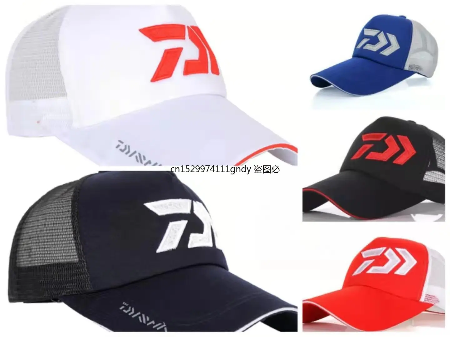 

Adjustable Daiwa Sun Protection Fishing Cap Big and Male Outdoor Fishing Brand Hat Breathable Cycling Hiking Sunshade Cap