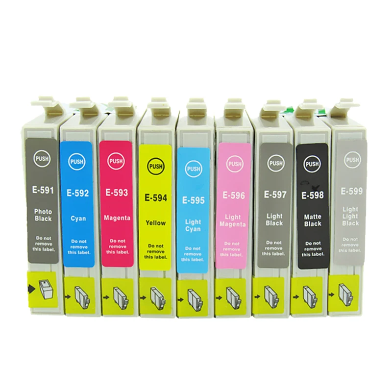 Картридж для принтера Epson Stylus Photo R2400 совместим с T0591 T0592 T0593 T0594 T0595 T0596 T0597 T0598 T0599 |