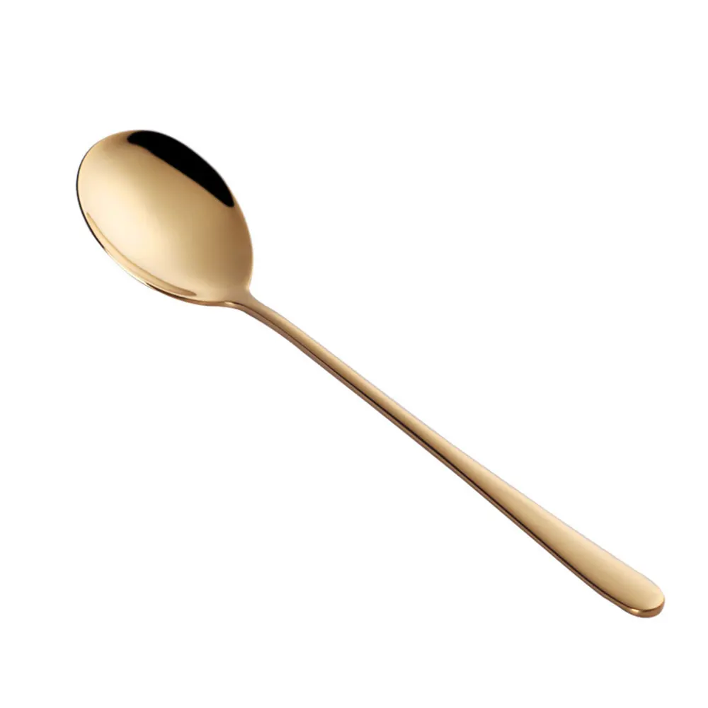 Подарочная ложка из нержавеющей стали Красивая корейская с длинной ручкой для