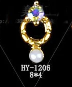 HY-1206 10pcs 10 шт./лот, сплав нейл-арта 3d с плоской задней частью красочные бриллианты ювелирные изделия Стразы для ногтей Советы украшения - Цвет: HY-1206 10pcs