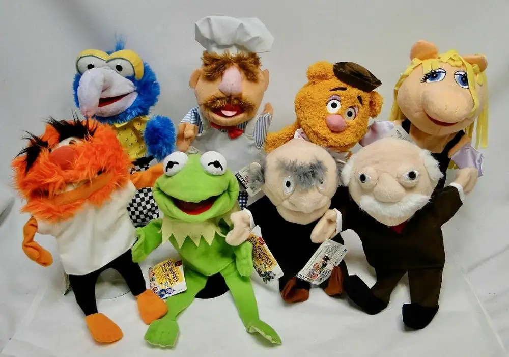 Марионетка Kermit Frog Fozzie Bear Шведский шеф повар мисс свинья Gonzo walдорф плюшевые куклы
