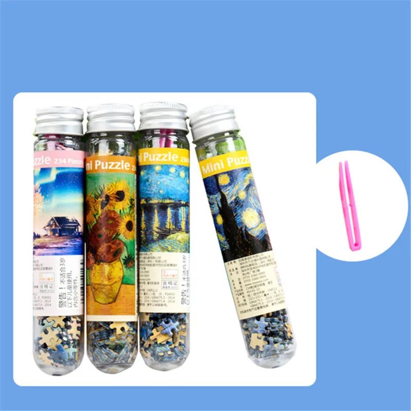 

234pcs/Bottle 15.2*10.2CM Pocket Mini Puzzle Educational Intelligence Toys for Children Educational Interactive Game Toys Gift