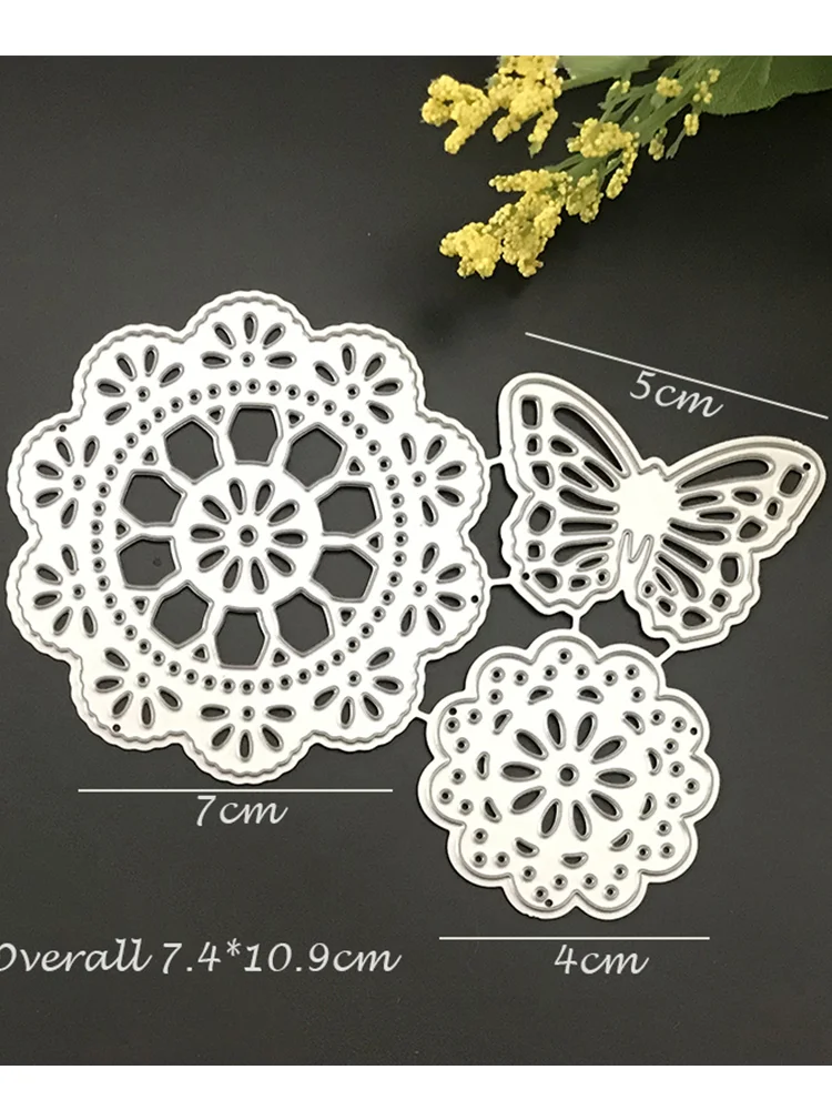 Doily бабочка штампы цветы металла резки Скрапбукинг для изготовление бумажных карточек штампов и штампов