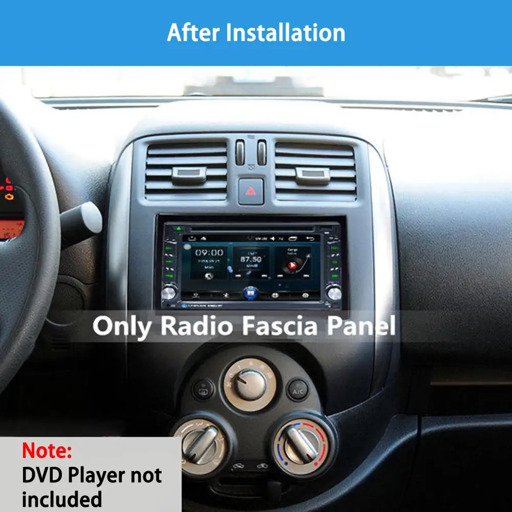 

Unit 2 DIN Cage Radio Vehicle Case Car Fitting DVD Player Frame Mounting Plate
