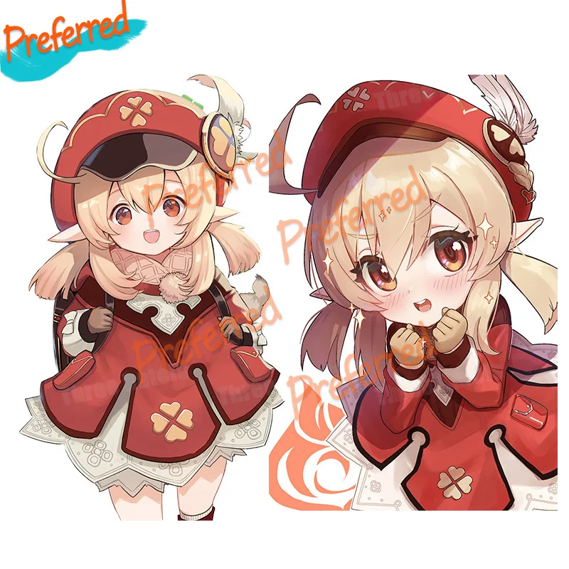 

Anime Game Klee and Qiqigenshin Impact Decal Motocross Racing Laptop Helmet Trunk Wall Vinyl Car Sticker Die Cutting