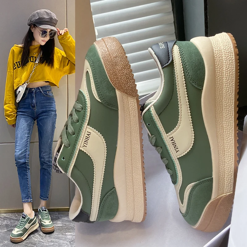 

Новинка 2021, популярная женская осенне-зимняя универсальная спортивная обувь на толстой подошве из плюша, для отдыха, белая женская обувь