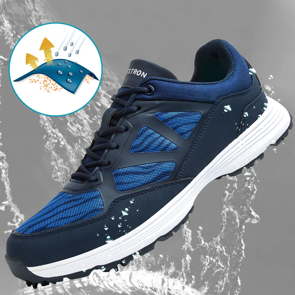 

Spikes Golf Shoes Men Professional Golf Sports Shoes Man Big Size Golf Sneakers Originals Thestron Shoes Tours Footwears Golfer