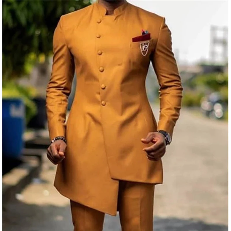 

Customized Latest Men's Unique Design Suit Groom Dance Wedding Dress Fashion 2 Pieces Set (Jacket + Pants)