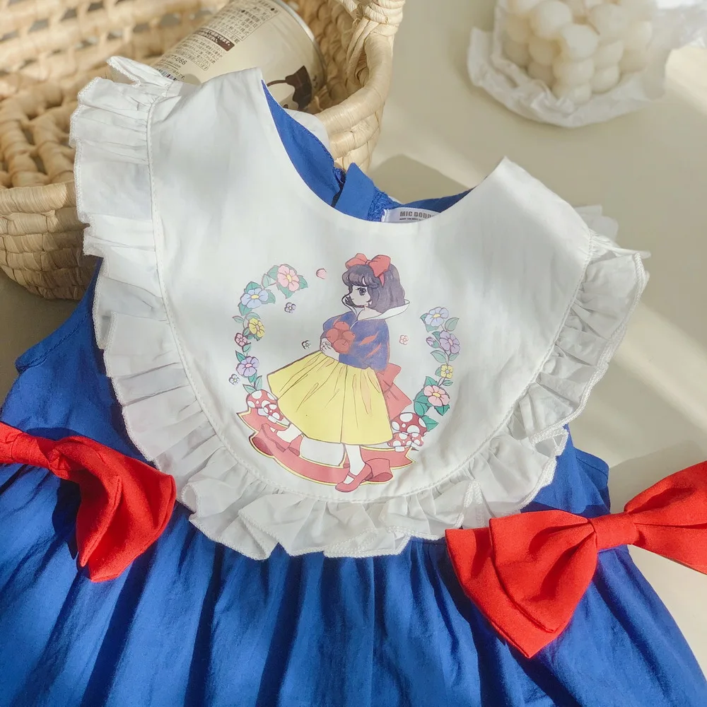 

2021 Kids dress summer sleeveless sweet girls princess party dresses