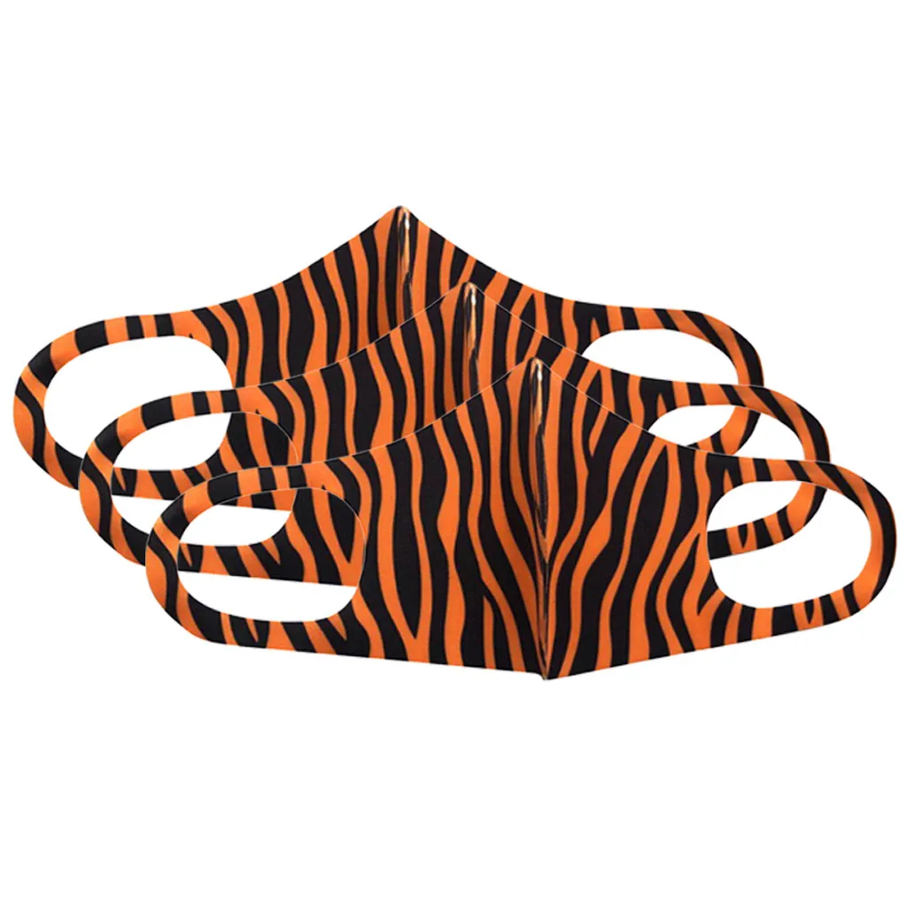 3pc Adult Leopard Print Ice Silk Face Mask Reusable Washable Masks With Filter Pm2.5 Kids Dustproof Mascarilla Lavable | Дом и сад