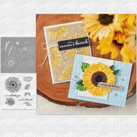 sunflower metal cutting dies and stamps hot foil for stencils scrapbooking photo album paper embossing craft diy die cut 2021