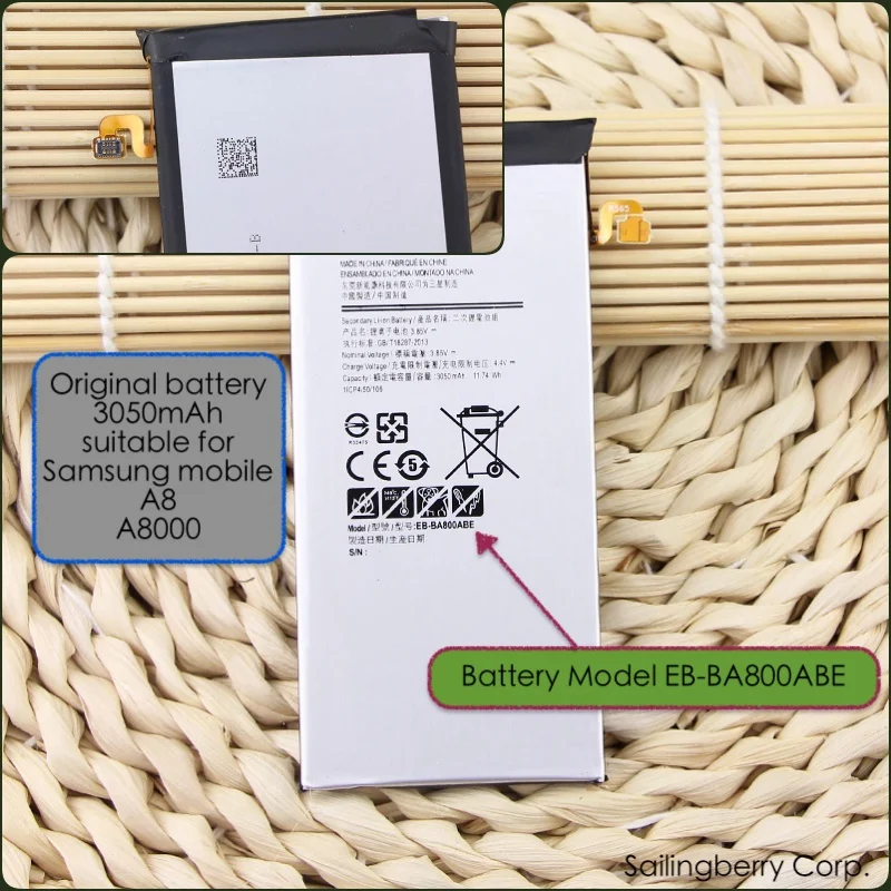 Оригинальный аккумулятор подходит для samsung мобильный A8/A8000 с батареей модель EB