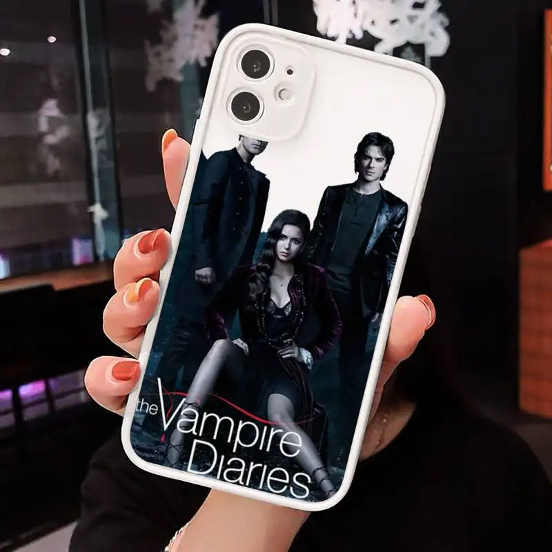 

The vampire diaries Phone Cases Matte Transparent for iPhone 7 8 11 12 s mini pro X XS XR MAX Plus cover funda shell