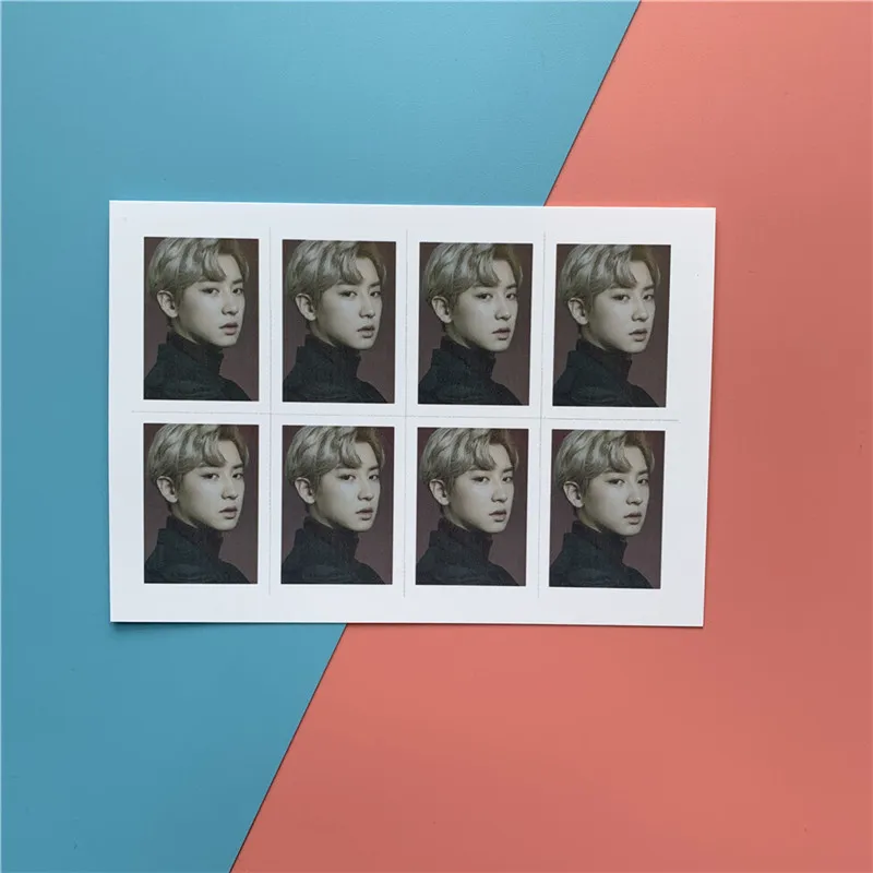 1 Pcs Kpop EXO New Album LOVE SHOT OBSESSION One-inch Photo Card CHEN BAEKYUN SEHUN Black and White ID Fan Collection | Канцтовары для