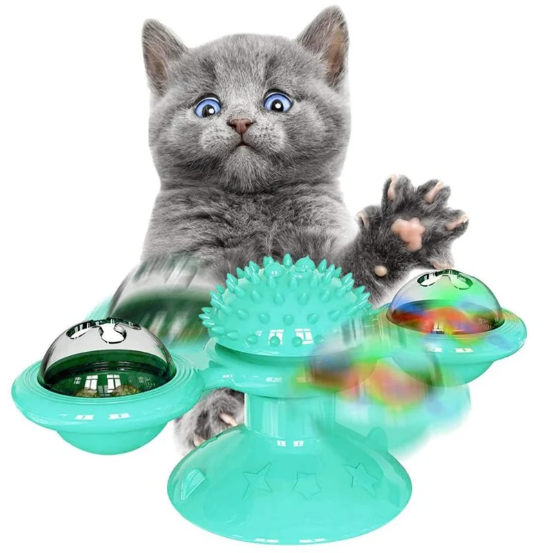 Новая ветряная мельница игрушка для кошек С Кошачьей Мятой вращающаяся