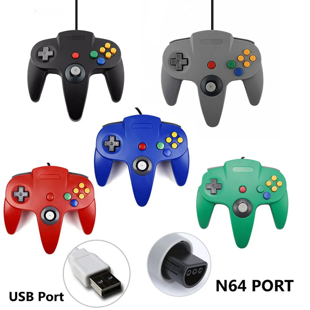 

Wired N64 Gamepad Joypad Gaming Joystick For Gamecube For Mac Gamepads PC Game Controller