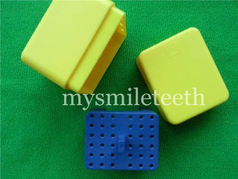 

New Autoclavable Dental Endo Box for Sterilize Reamer 135 Plastic Blue Yellow 1Pcs
