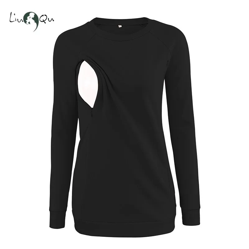 Женские Костюмы для ухода за ребенком блузки с длинным рукавом на высоком