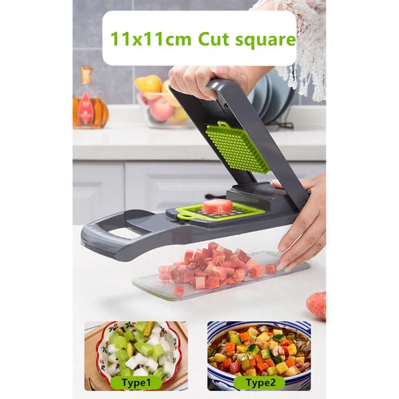 

3 Colors Kitchen Tools Potato Grater Household Manual Multi-function Dicing And Vegetable Cutter Kitchen Accesseries ^