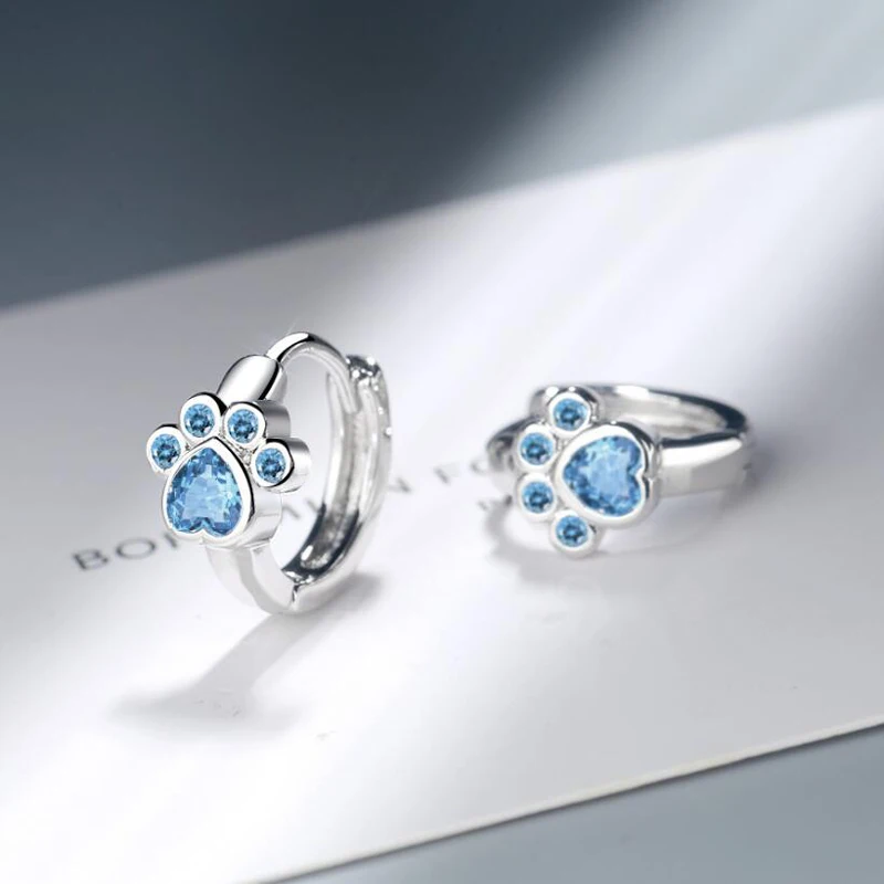 Женские серьги-кольца из серебра 925 пробы с цирконом | Украшения и аксессуары