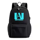 Светящийся рюкзак с USB-зарядкой My Hero академия, школьная сумка для студентов, противокражный дорожный рюкзак с аниме Gengar