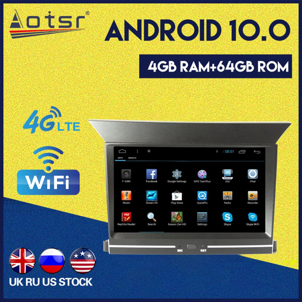 

AOTSR для Honda Pilot 2009-2012 Android 10,0 GPS навигация автомобильный Радио плеер мультимедийный плеер головное устройство DSP Carplay