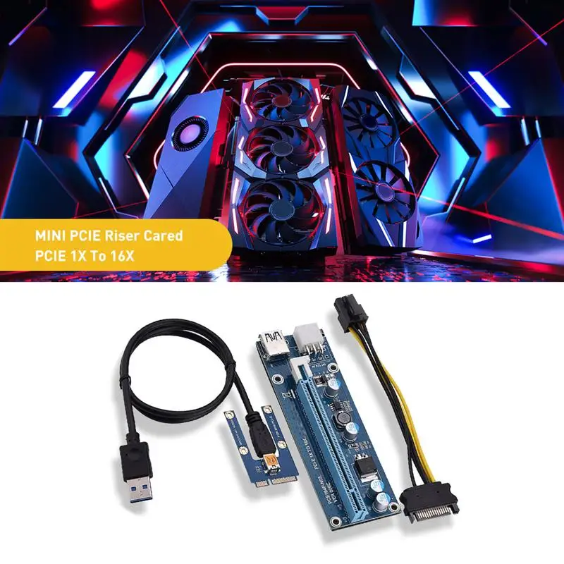 Карта расширения Mini PCI-E к PCI Express 16X карта MPCIe в слот майнинга для ноутбука внешняя