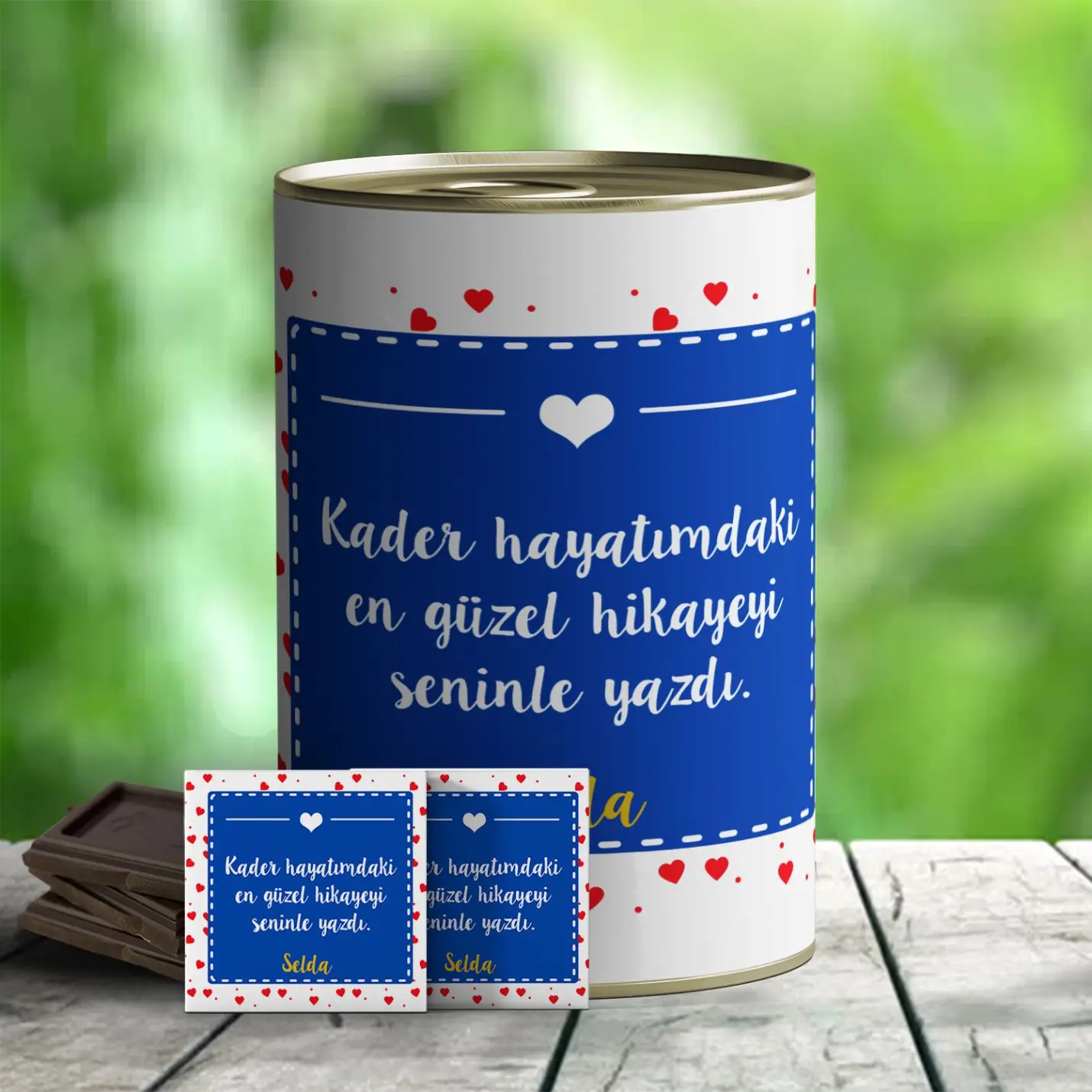 

Personalized Romantic Themed Gift Chocolate Canned